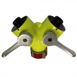 HIGH VISIBILITY 1 1/2" FEMALE INLET X 2 1" MALE OUTLETS WYE VALVE