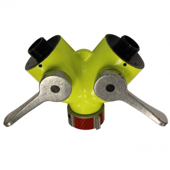 HIGH VISIBILITY 1 1/2" FEMALE INLET X 2 1" MALE OUTLETS WYE VALVE