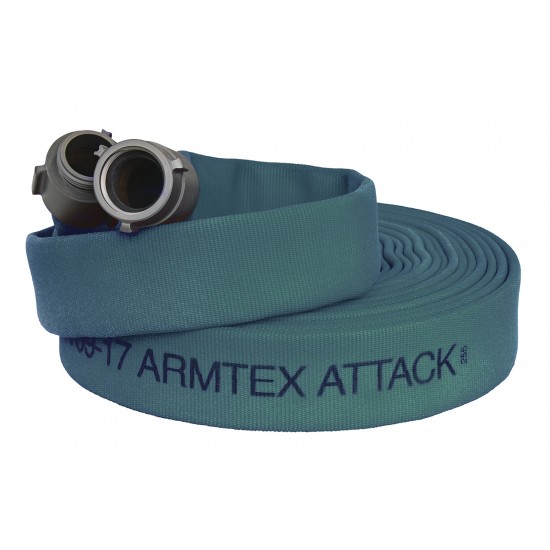 Armtex® Attack™ 100 ft Available Lengths, 1 3/4 in. Size, and NST Coupling Type Green Lightweight Lined Fire Hose