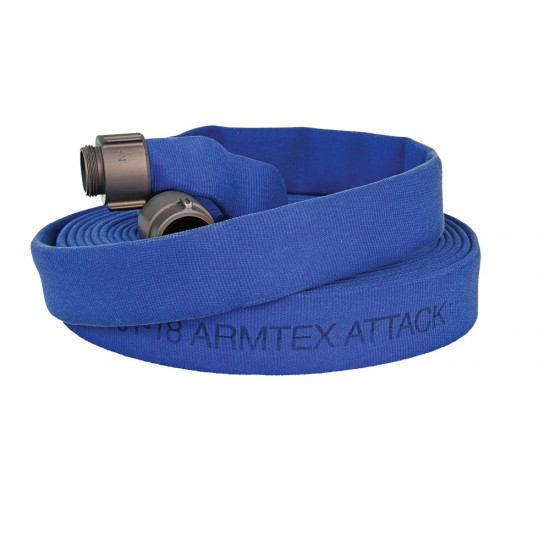 Armtex® Attack™ 25 ft Available Lengths, 2 1/2 in. Size, and NST Coupling Type Blue Lightweight Lined Fire Hose