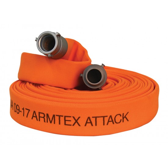 Armtex® Attack™ 50 ft Available Lengths, 2 1/2 in. Size, and NST Coupling Type Orange Lightweight Lined Fire Hose