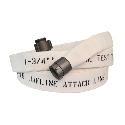 Jafline®  1 1/2 In. Size, Double-Jacket Fire Hose with Polyurethane Lining White