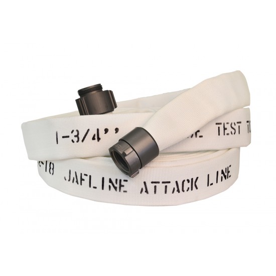 Jafline®  1 1/2 In. Size, Double-Jacket Fire Hose with Polyurethane Lining White