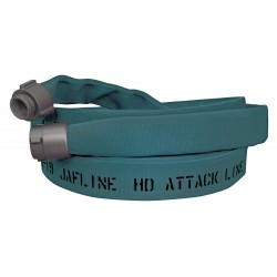 Jafline® HD™ 100 ft Available Lengths, 1 1/2 in. Size, and NPSH Coupling Type Green Double-Jacket Fire Hose with EPDM Rubber Lining