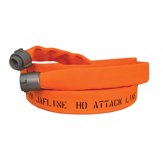 Jafline® HD™ 50 ft Available Lengths, 3 in. Size, and NST Coupling Type Orange Double-Jacket Fire Hose with EPDM Rubber Lining